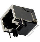 GM-SMT2-S-1010 Modular Connectors / Ethernet Connectors 10P10C R/A SMT SHLD LOPRO BLK W/LCK POST