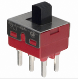 1201M2S3CQE2 Slide Switch DPDT 6A 120V Through Hole, RoHs