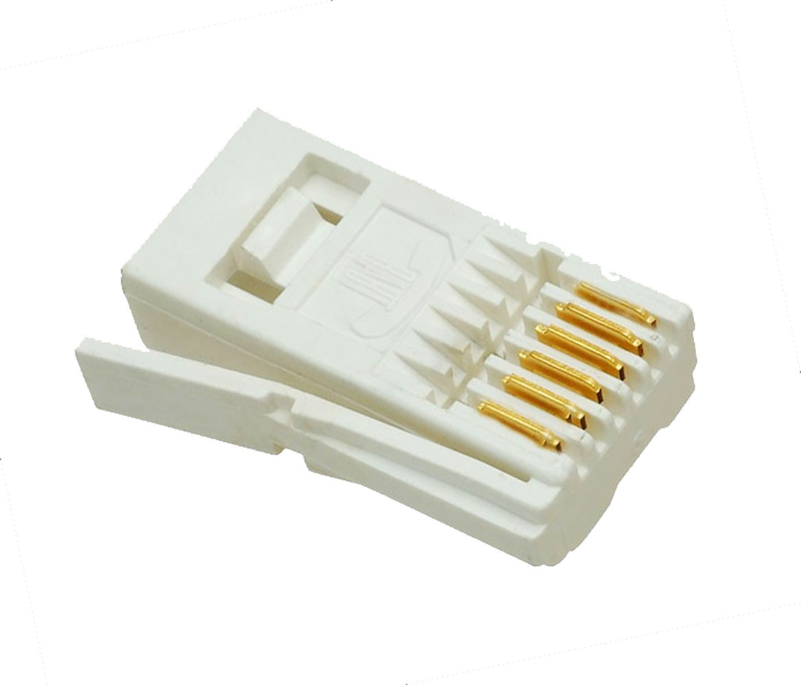 BT631A BABT/BRITISH TELECOM 631A CONNECTOR BT / UK Type White 6 Pin ...