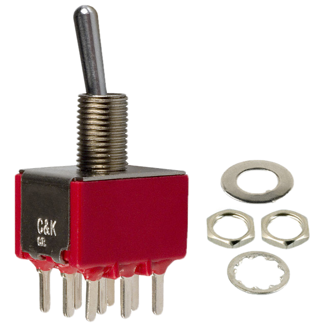 7301SYCQE Toggle Switch 3PDT Panel Mount :RoHS