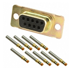 205555-2 Connector 9 Position D-Sub Receptacle, Female Sockets