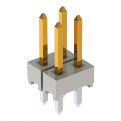 Pack of 4 HTSW-102-07-L-D Connector Header Through Hole 4 position 2.54mm, RoHs