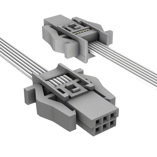 33152430200002 Cable 6 Position Assembly Rectangular Socket to Socket 0.656' (200.00mm, 7.87") : RoHS