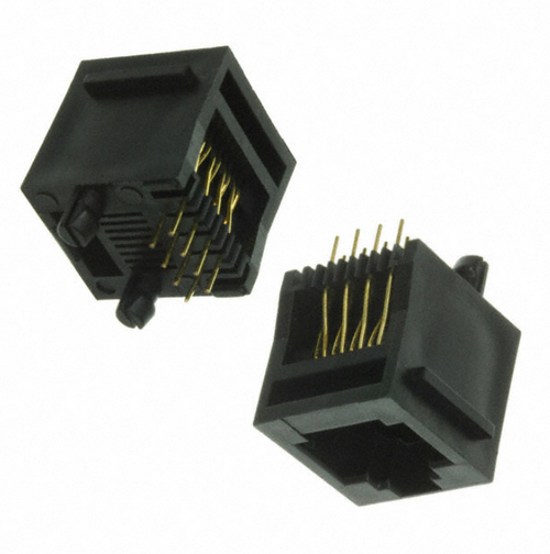 Pack of 3 A-2014-2-4-R Connector Modular Jack 8P8C VERT UNSHLD, Rohs