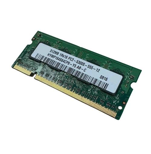 HYMP164S64CP6-Y5 Memory Module AB-C 512MB PC2-5300 DDR2-667 non-ECC Unbuffered CL5 200-Pin SoDimm Single Rank PC2-5300S-555-12