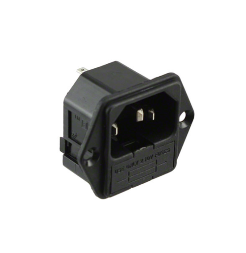 Power Entry Connector Receptacle, Male Blades - Module IEC 320-C14 Panel Mount, Flange