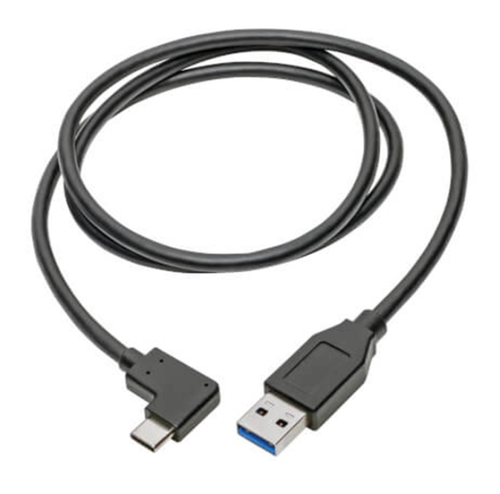 U428-003-CRA Cable Plug USB 10Gbps (USB 3.1, USB 3.x Gen 2, Superspeed+) A Male to C Male, Right Angle 3.00' (914.4mm) Unshielded