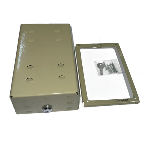 F29-0222 Universal Thermostat Guard: Snap-On, Beige, Ring Base, Single Wall