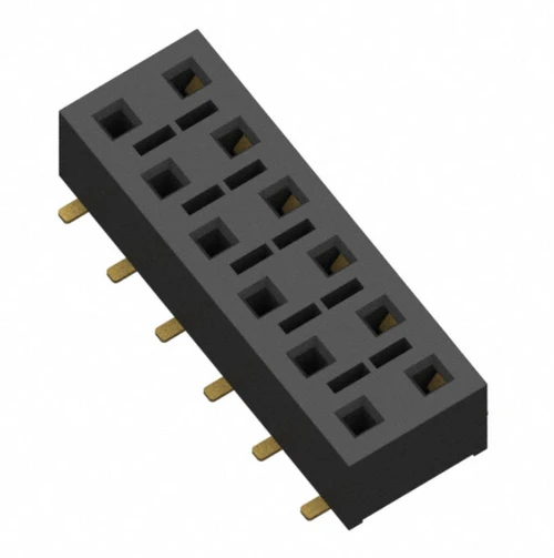 HLE-106-02-G-DV-P-TR Connector Receptacle 12 Position Surface Mount Gold , HLE-106-02-G-DV-P