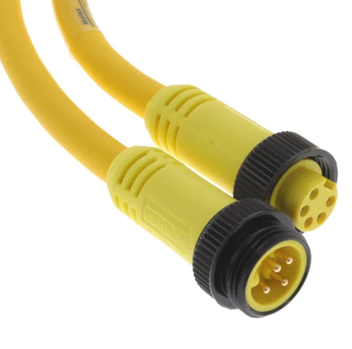 130009-0846-M020 MINI-CHANGE A-Size Double-Ended Cordset, Male 4-POLE (STRAIGHT) To Female 5-POLE (STRAIGHT), 16 AWG, 2.0M (6.5