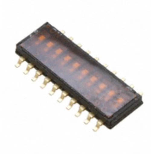 Pack of 2 97C10ST Dip Switch SPST 10 Position Surface Mount Slide (Standard) Actuator 25mA 24VDC