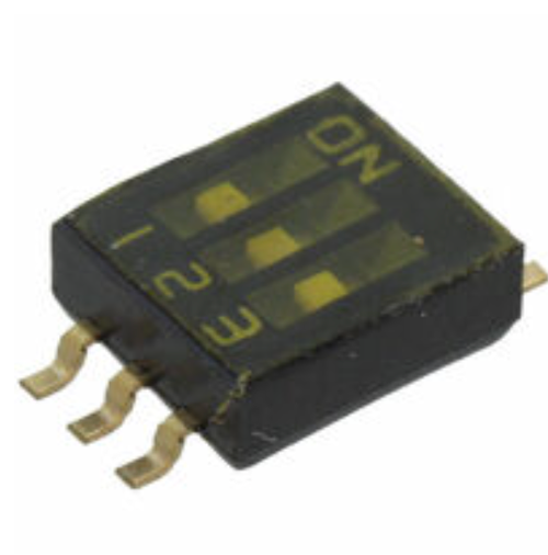 Pack of 2 416131160803 Dip Switch SPST 3 Position Surface Mount Slide (Standard) Actuator 25mA 24VDC
