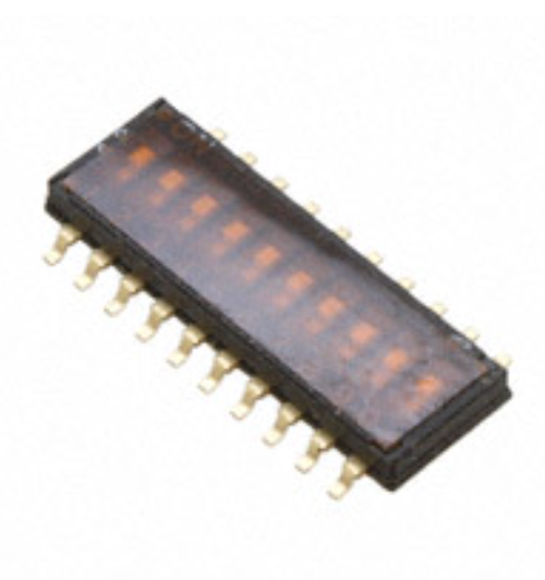 97C10ST Dip Switch SPST 10 Position Surface Mount Slide (Standard) Actuator 25mA 24VDC