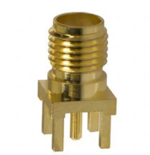 132134 SMA Connector Jack, Female Socket 50 Ohms Through Hole Solder