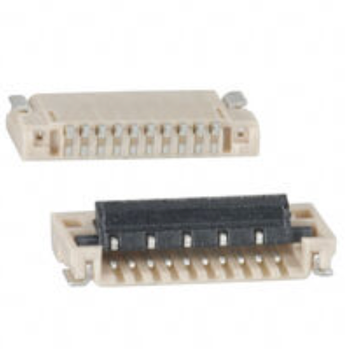 Pack of 4 0514411093 Connector 10 Position FFC, FPC Contacts, Bottom 0.020" (0.50mm) Surface Mount, Right Angle