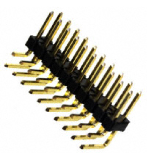 Pack of 2 68021-220HLF Connector Header R/A 20POS 2.54MM