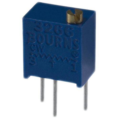 Pack of 2  3266W-1-502  Trimmer Resistors - Through Hole 1/4" 5Kohms 10% SQ W/Standoff Sealed