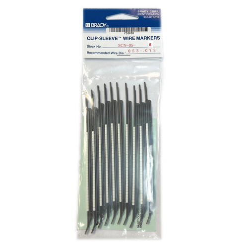 SCN05-5 Wire Marker Clip Sleeve  300/PK  Wire Size: 0.053 - 0.073 Inch