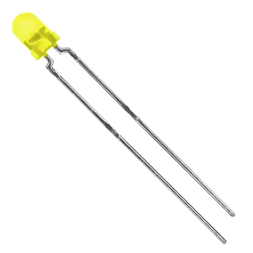 Pack of 10   TLHE4900   LED Yellow Clear 588nm 1.9V 3MM T/H
