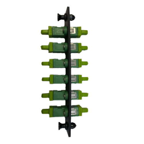 559517-2 Fiber Optic Adapter Pack, singlemode, 6 simplex ports, SC/APC, green