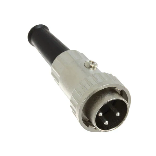 05CL3MX 3 Position Circular Connector Plug, Male Pins Solder 