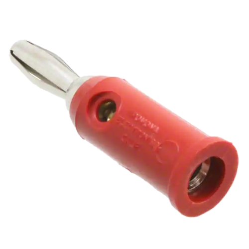Pack of 3  1325-2  Banana Plug, Stackable Connector Standard Banana Solderless Red