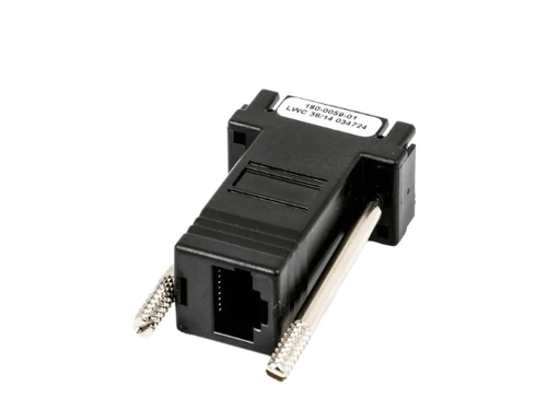 2880B Black Serial Port DB9 TO RJ45 Adapter - DB-9 Female To J-45 Female- Maintenance PC Connector ( DE9 TO RJ-45 )  180-0059-01