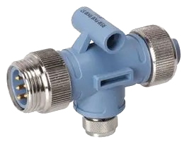 RSMFKMRKM57 Sensor Splitter, T - Style, Cable Mount, 5 Position M12 Receptacle