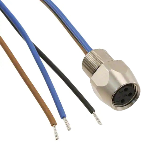 42-01000  Connector M8 3POS Socket Wire Lead Cable Assembly 0.66' (200.00mm)
