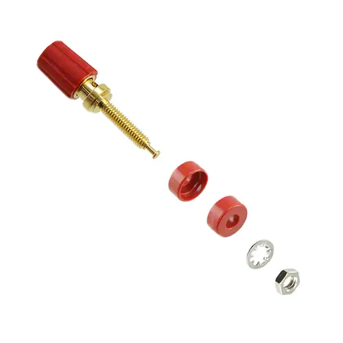 3750-2  Connector Binding Post Knurled Red Gold :RoHS
