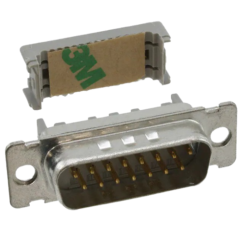 Pack of 3  8215-6000  Connector D-Sub Plug 15 Position, Male Pins Connector
