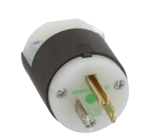 HBL8215C  Straight Blade Plug, 15 A/125 V, 10-18 AWG, Screw Terminal, Insulgrip Series