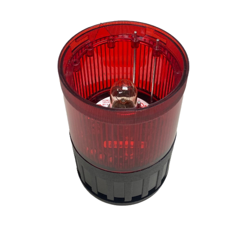 855TB10DD4  Stack Light W Piezo Sounder 70 MM Red Light Black Housing  120 VAC