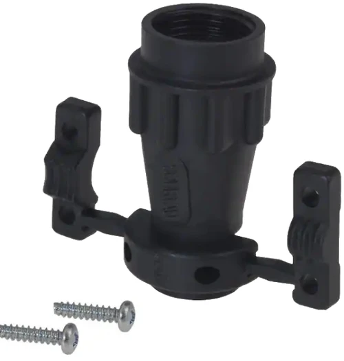 UTG10AC  Black Connector Backshell, Cable Clamp 9/16-24 UNEF 10