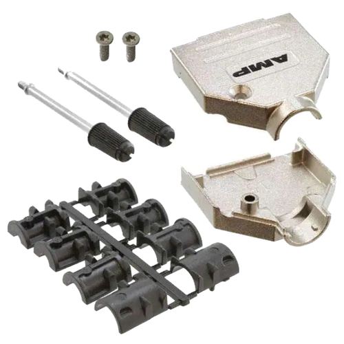 1-1478762-5  Position 15 Two Piece Backshell Connector Silver 180° Shielded