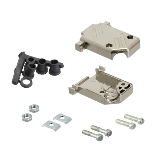 3357-6515-1C   Position 15 Two Piece Backshell Connector Silver 45° Shielded