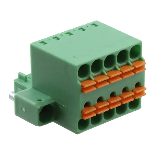 1772731   Position 5 Terminal Block Plug, Female Sockets 0.138" (3.50mm) - 180° Free Hanging (In-Line)
