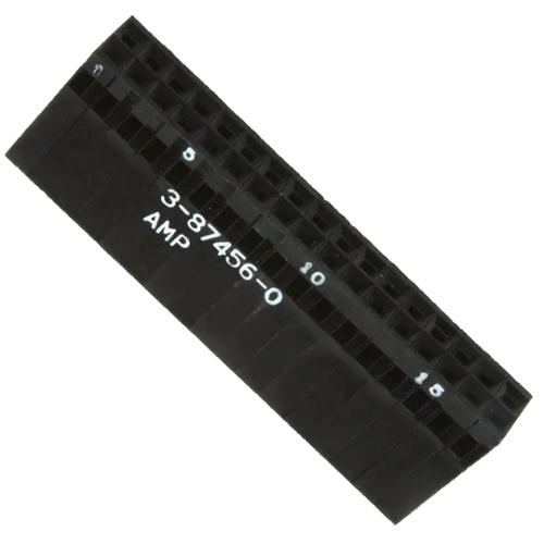 Pack of 7  3-87456-0   Rectangular 34 Connectors - Housings Receptacle Black 0.100" (2.54mm)