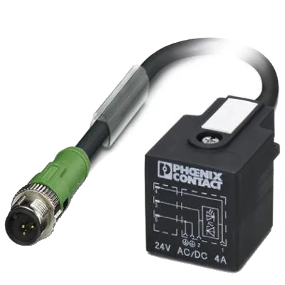 1434905  Cable assembly SAC-3P-MS/1,5-PUR/A-1L-ZSCO with a 3 Pole Valve A Plug and an Unterminated End SAC3PMS15PURA1LZSCO