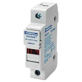 USCC1I  Fuse Holder 30A 600VDC/600VAC Pressure Plate DIN Rail