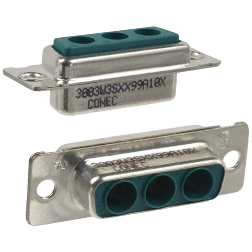 Pack of 9  3003W3SXX99A10X  Receptacle for Female Contacts Housing D-Sub, Combo Connector 3 (Coax or Power) Position