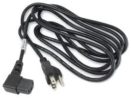 17746  Mains Power Cord, Shielded, IEC 320 C13 to NEMA 5-15P, 3 m, 10 A, 125 VAC, Black