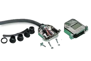 C88E310000  D Sub Backshell, DA, 180°, Metallised Thermoplastic Body