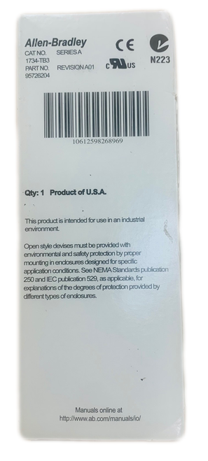 1794-TB3  Point I/O Terminal Base, Rev A01, 95726204