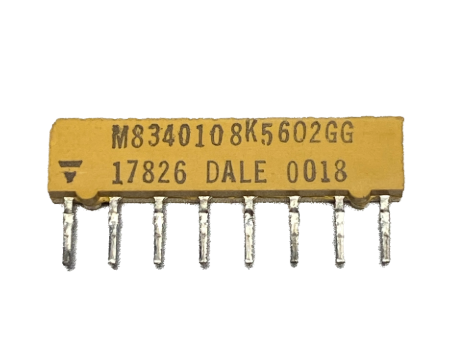 M8340108K5602GG Resistor Thick Film NET 56K Ohm 2% 12/25W ±100ppm/°C ISOL Molded 8-Pin SIP M8340108K5602GGDSL 