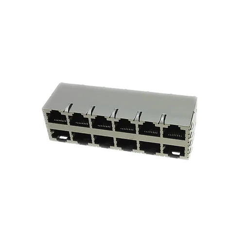 6116000-1  Conn RJ-45 F 96 POS 2.54mm Solder RA Thru-Hole 96 Terminal 12 Port
