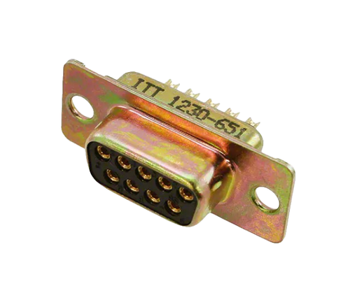 DE19808-1  9 Position D-Sub Receptacle, Female Sockets Connector  DEMM9S