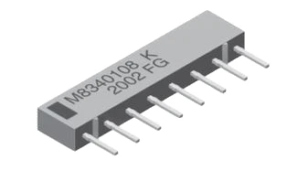 M8340109K2201GGD03  Res Thick Film NET 2.2K Ohm 2% 3/5W ±100ppm/°C ISOL Molded 10-Pin SIP