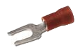 BA16EL8  Copper Terminal Locking Fork Tongue 22-16 Awg 6- 8 Stud Vinyl Insulated Tin Plated