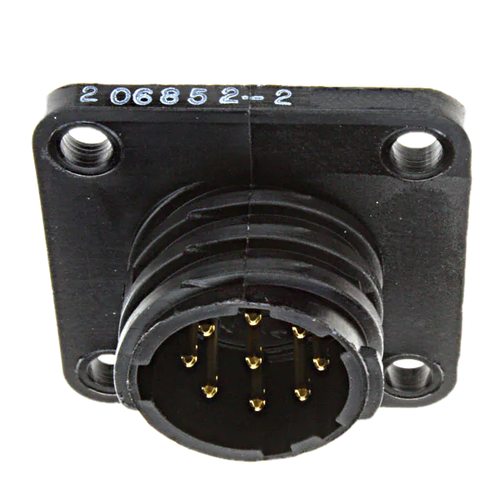 206852-2  Connector Receptacle 9 Position Circular Male Pins Solder
